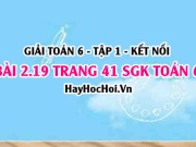Bài 2.19 SGK Toán 6 tập 1 Kết nối tri thức